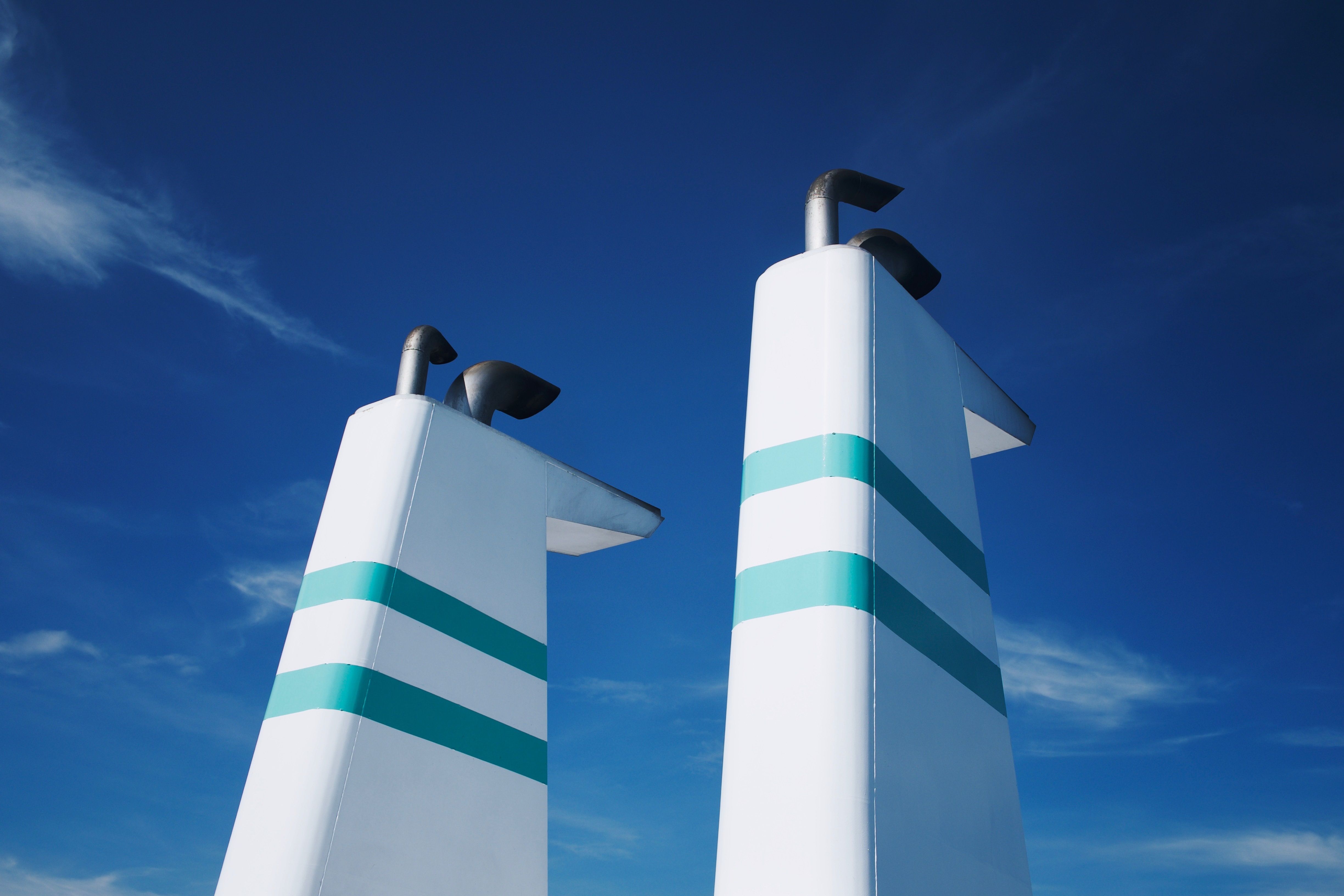 Wind turbines on a vessel